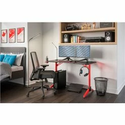 Safco® Ultimate Computer Gaming Desk, 23-5/8"D x 47-3/16"W x 29-1/2"H, Red -Outlet Desks & Workstations Store 59786 5393RD Bedroom1