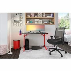 Safco® Ultimate Computer Gaming Desk, 23-5/8"D x 47-3/16"W x 29-1/2"H, Red -Outlet Desks & Workstations Store 59787 5393RD Bedroom2