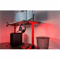 Safco® Ultimate Computer Gaming Desk, 23-5/8"D x 47-3/16"W x 29-1/2"H, Red -Outlet Desks & Workstations Store 59801 5393RD LED Red