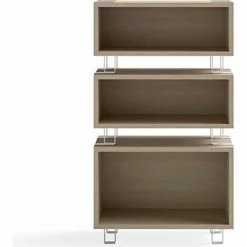Safco® Ready Home Office Stackable Storage, 12"D x 24"W x 12-1/4"H, Beige -Outlet Desks & Workstations Store 59894 5509 5510 3Stack Front 1
