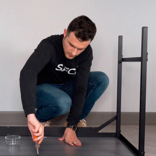 Safco® Simple Study Desk, 23-1/2"D x 30-1/2"W x 29-1/2"H, Sterling Ash 5 Safco® Simple Study Desk, 23-1/2"D x 30-1/2"W x 29-1/2"H, Sterling Ash - Image 5