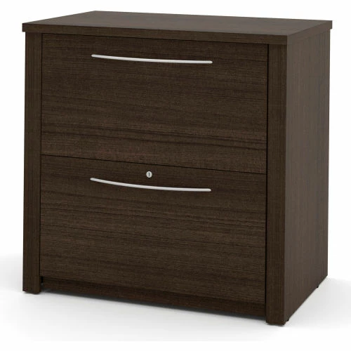 Bestar® U-Shaped Desk with Lateral File and Bookcase - Dark Chocolate - Ridgeley Series 3 Bestar® U-Shaped Desk with Lateral File and Bookcase - Dark Chocolate - Ridgeley Series - Image 3