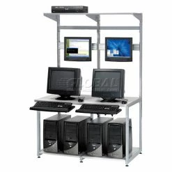 Global Industrial™ Flat Panel Monitor Track For 48" LAN Station -Outlet Desks & Workstations Store 607307 02