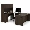 Bestar® U-Shaped Desk - 71" - Dark Chocolate - Embassy Series