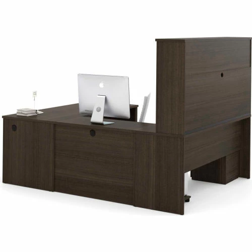 Bestar® U-Shaped Desk - 71" - Dark Chocolate - Embassy Series 2 Bestar® U-Shaped Desk - 71" - Dark Chocolate - Embassy Series - Image 2