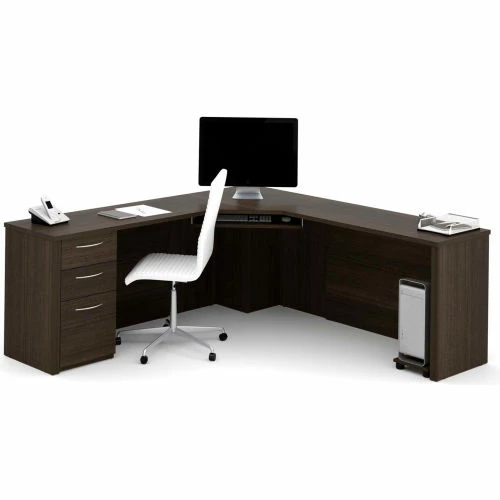 Bestar® Corner Desk - Dark Chocolate - Embassy Series 2 Bestar® Corner Desk - Dark Chocolate - Embassy Series - Image 2