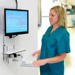 Ergotron® 61-080-062 StyleView® Sit-Stand Vertical Lift for Patient Room, White -Outlet Desks & Workstations Store 61 080 062 g4