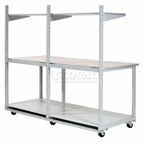 Global Industrial™ 72" Computer LAN Workstation, 72"W x 30"D x 74"H, Gray, Unassembled 3 Global Industrial™ 72" Computer LAN Workstation, 72"W x 30"D x 74"H, Gray, Unassembled - Image 3