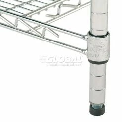 Nexel™ 4-Shelf Wire Computer LAN Workstation, 60"W x 30"D x 74"H, Chrome -Outlet Desks & Workstations Store 651330 03