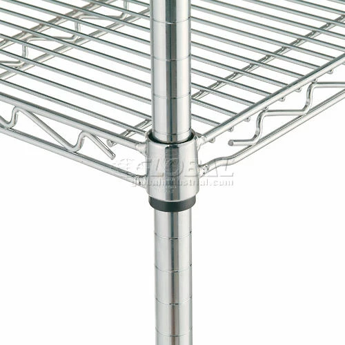 Nexel 4-Shelf Wire Computer LAN Workstation, 72"W x 30"D x 74"H, Chrome 8 Nexel 4-Shelf Wire Computer LAN Workstation, 72"W x 30"D x 74"H, Chrome - Image 8