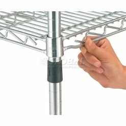 Nexel™ 4-Shelf Wire Computer LAN Workstation, 60"W x 30"D x 74"H, Chrome -Outlet Desks & Workstations Store 651330 06