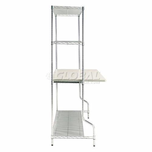 Nexel 4-Shelf Wire Computer LAN Workstation, 72"W x 30"D x 74"H, Chrome 3 Nexel 4-Shelf Wire Computer LAN Workstation, 72"W x 30"D x 74"H, Chrome - Image 3