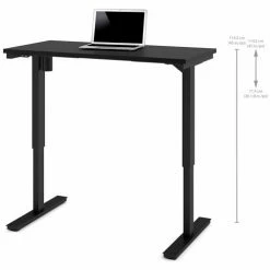 Bestar® Height Adjustable Table - Electric - 48" x 24" x 28" - 45"H Black