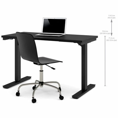 Bestar® Height Adjustable Table - Electric - 48" x 24" x 28" - 45"H Black 2 Bestar® Height Adjustable Table - Electric - 48" x 24" x 28" - 45"H Black - Image 2