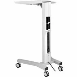 Global Industrial™ Mobile Height Adjustable Laptop Workstation with 4-Outlet Power Strip -Outlet Desks & Workstations Store 670060 03