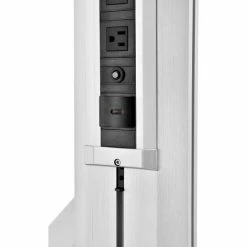 Global Industrial™ Mobile Height Adjustable Laptop Workstation with 4-Outlet Power Strip -Outlet Desks & Workstations Store 670060 08