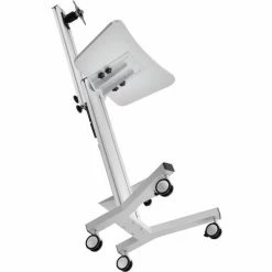 Global Industrial&trade; Mobile Height Adjustable Desktop Computer Workstation with 4-Outlet Power Strip -Outlet Desks & Workstations Store 670062 08