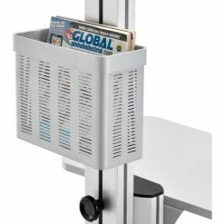 Global Industrial&trade; Mobile Height Adjustable Desktop Computer Workstation with 4-Outlet Power Strip -Outlet Desks & Workstations Store 670062 15 1