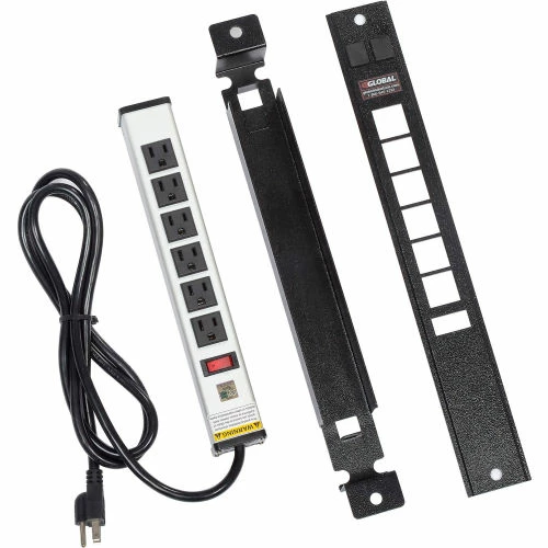 Global Industrial™ Power Kit for 68"H and 81"H Orbit Posts - Black 5 Global Industrial™ Power Kit for 68"H and 81"H Orbit Posts - Black - Image 5