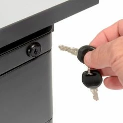 Interion By Global Industrial Interion® Office Desk With 3 Drawers, 60"W x 24"D - Gray -Outlet Desks & Workstations Store 670073GY 05