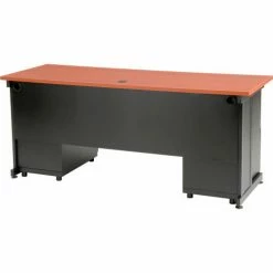 Interion By Global Industrial Interion® Office Desk with 6 drawers - 72" x 24" - Cherry -Outlet Desks & Workstations Store 670076CH 03