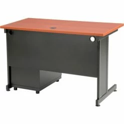 Interion By Global Industrial Interion® Office Desk with 3 Drawers - 48" x 24" - Cherry -Outlet Desks & Workstations Store 670078CH 03