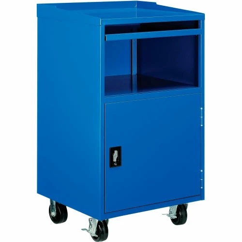 Global Industrial Mobile Computer Workstation, Blue, Unassembled 2 Global Industrial Mobile Computer Workstation, Blue, Unassembled - Image 2