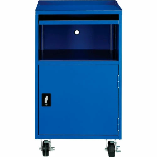Global Industrial Mobile Computer Workstation, Blue, Unassembled 4 Global Industrial Mobile Computer Workstation, Blue, Unassembled - Image 4
