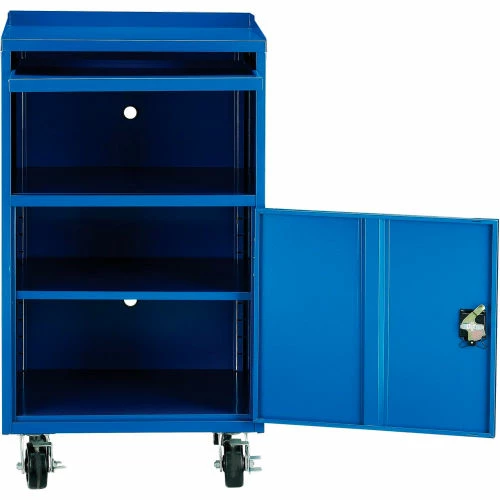 Global Industrial Mobile Computer Workstation, Blue, Unassembled 6 Global Industrial Mobile Computer Workstation, Blue, Unassembled - Image 6