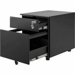 Interion By Global Industrial Interion® 2 Drawer Low File Cabinet - Black -Outlet Desks & Workstations Store 694950 02