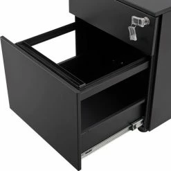 Interion By Global Industrial Interion® Low Height 2 Drawer Pedestal, Black 41 Interion By Global Industrial Interion® Low Height 2 Drawer Pedestal, Black -Outlet Desks & Workstations Store 694950 12