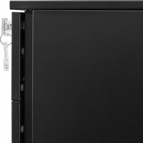 Interion By Global Industrial Interion® Low Height 2 Drawer Pedestal, Black 15 Interion By Global Industrial Interion® Low Height 2 Drawer Pedestal, Black - Image 15