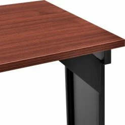 Interion By Global Industrial Interion® 48"W Left Handed Return Table - Mahogany -Outlet Desks & Workstations Store 695216MH 05