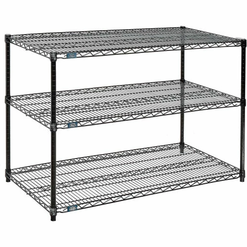 Nexel 3-Shelf Wire Computer LAN Workstation, 48"W x 24"D x 34"H, Black 2 Nexel 3-Shelf Wire Computer LAN Workstation, 48"W x 24"D x 34"H, Black - Image 2