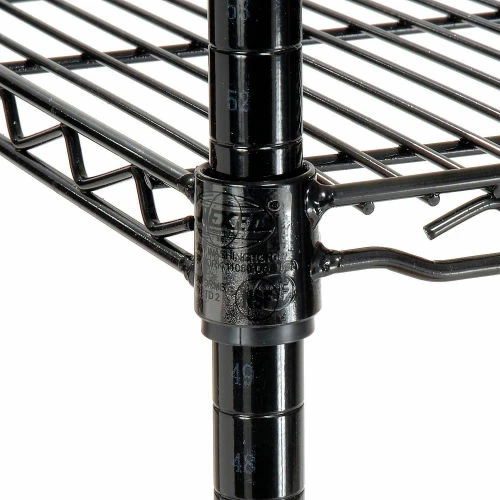 Nexel 3-Shelf Wire Computer LAN Workstation, 48"W x 24"D x 34"H, Black 6 Nexel 3-Shelf Wire Computer LAN Workstation, 48"W x 24"D x 34"H, Black - Image 6