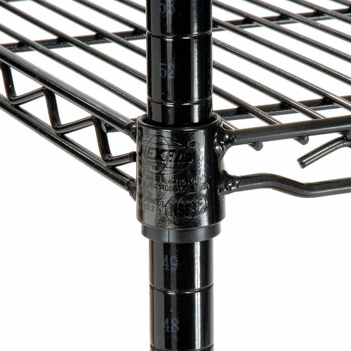 Nexel 3-Shelf Wire Computer LAN Workstation with Keyboard Tray, 48"W x 24"D x 34"H, Black 6 Nexel 3-Shelf Wire Computer LAN Workstation with Keyboard Tray, 48"W x 24"D x 34"H, Black - Image 6