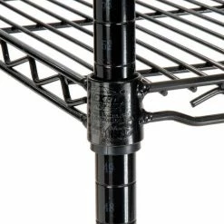 Nexel™ 3-Shelf Wire Computer LAN Workstation, 60"W x 24"D x 34"H, Black -Outlet Desks & Workstations Store 695375BK 05