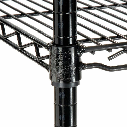 Nexel 3-Shelf Wire Computer LAN Workstation with Keyboard Tray, 60"W x 24"D x 34"H, Black 6 Nexel 3-Shelf Wire Computer LAN Workstation with Keyboard Tray, 60"W x 24"D x 34"H, Black - Image 6