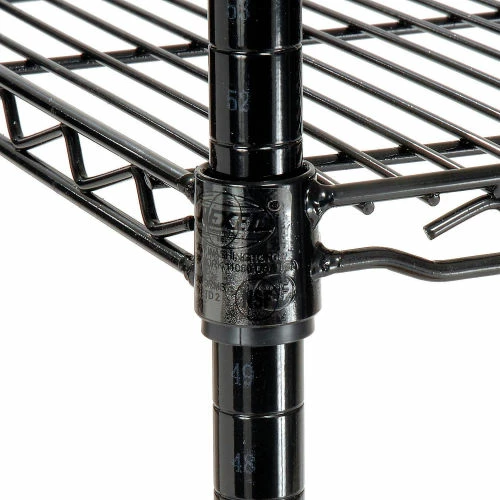 Nexel 3-Shelf Mobile Wire Computer LAN Workstation w/Keyboard Tray, 60"W x 24"D x 40"H, Black 6 Nexel 3-Shelf Mobile Wire Computer LAN Workstation w/Keyboard Tray, 60"W x 24"D x 40"H, Black - Image 6