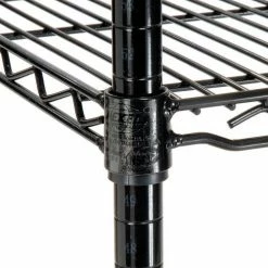 Nexel™ 4-Shelf Wire Computer LAN Workstation, 36"W x 24"D x 63"H, Black -Outlet Desks & Workstations Store 695394BK 05