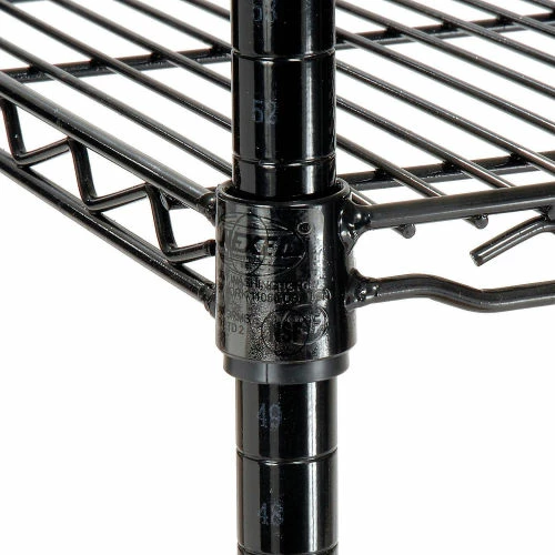 Nexel 4-Shelf Mobile Wire Computer LAN Workstation, 36"W x 24"D x 69"H, Black 6 Nexel 4-Shelf Mobile Wire Computer LAN Workstation, 36"W x 24"D x 69"H, Black - Image 6