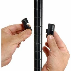 Nexel™ 4-Shelf Wire Computer LAN Workstation, 60"W x 24"D x 63"H, Black -Outlet Desks & Workstations Store 695415BK 03