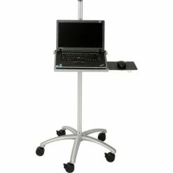 Global Industrial™ Mobile Height Adjustable Laptop Computer Workstation Security Cart -Outlet Desks & Workstations Store 695421 03