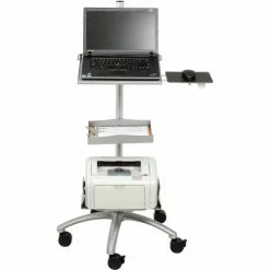 Global Industrial™ Mobile Height Adjustable Laptop Computer Workstation Security Cart -Outlet Desks & Workstations Store 695421 04