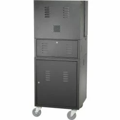 Global Industrial Mobile Fold-Out Computer Cabinet, Black, Assembled 48 Global Industrial Mobile Fold-Out Computer Cabinet, Black, Assembled -Outlet Desks & Workstations Store 695429BK 06