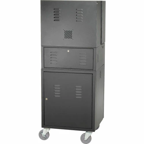 Global Industrial Mobile Fold-Out Computer Cabinet, Black, Assembled 7 Global Industrial Mobile Fold-Out Computer Cabinet, Black, Assembled - Image 7