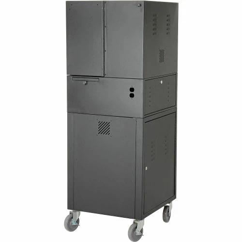 Global Industrial Mobile Fold-Out Computer Cabinet, Black, Assembled 11 Global Industrial Mobile Fold-Out Computer Cabinet, Black, Assembled - Image 11