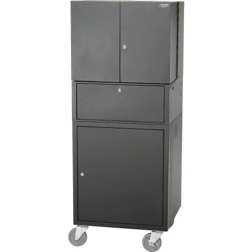 Global Industrial Mobile Fold-Out Computer Cabinet, Black, Assembled 12 Global Industrial Mobile Fold-Out Computer Cabinet, Black, Assembled - Image 12