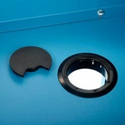 Global Industrial™ Mobile Fold-Out Computer Cabinet, Blue, Unassembled -Outlet Desks & Workstations Store 695429BL 24