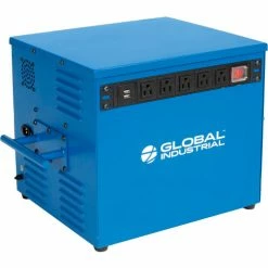 Global Industrial Mobile Powered Fold-Out Computer Cabinet, 100AH Battery, Black, Unassembled -Outlet Desks & Workstations Store 695429PBK 02